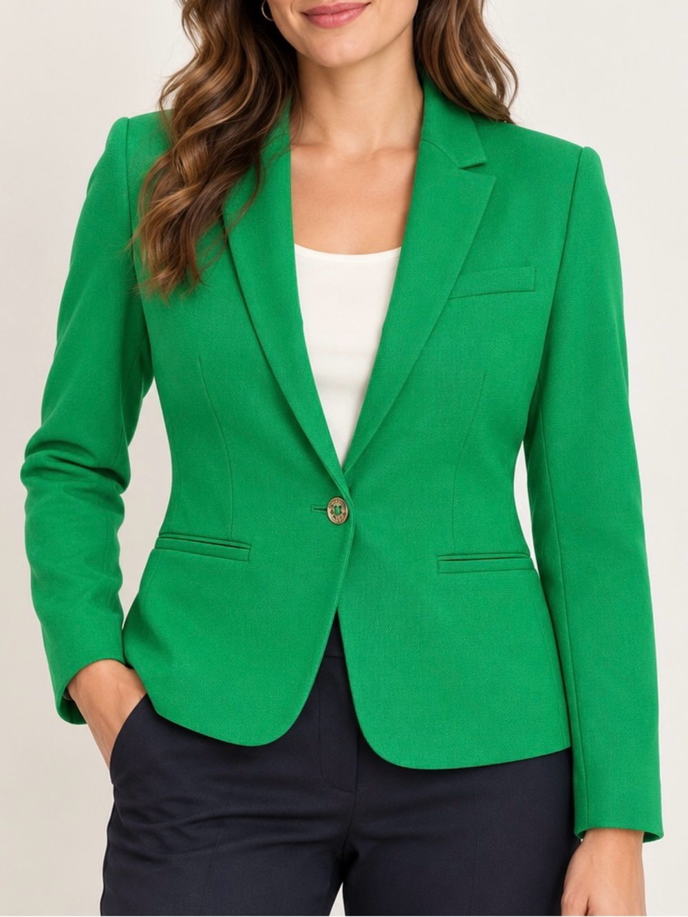 Tommy Hilfiger Green One-Button Blazer Women’s Size 6
